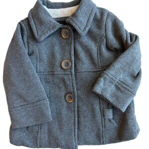 SOFT Gray Baby Girl 18M Spring Jacket Sherpa Lined